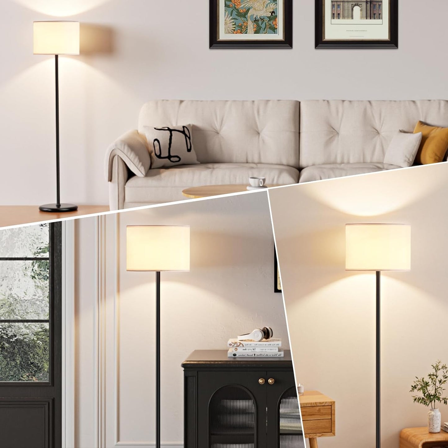 Modern Floor Lamp Simple Design with White Shade