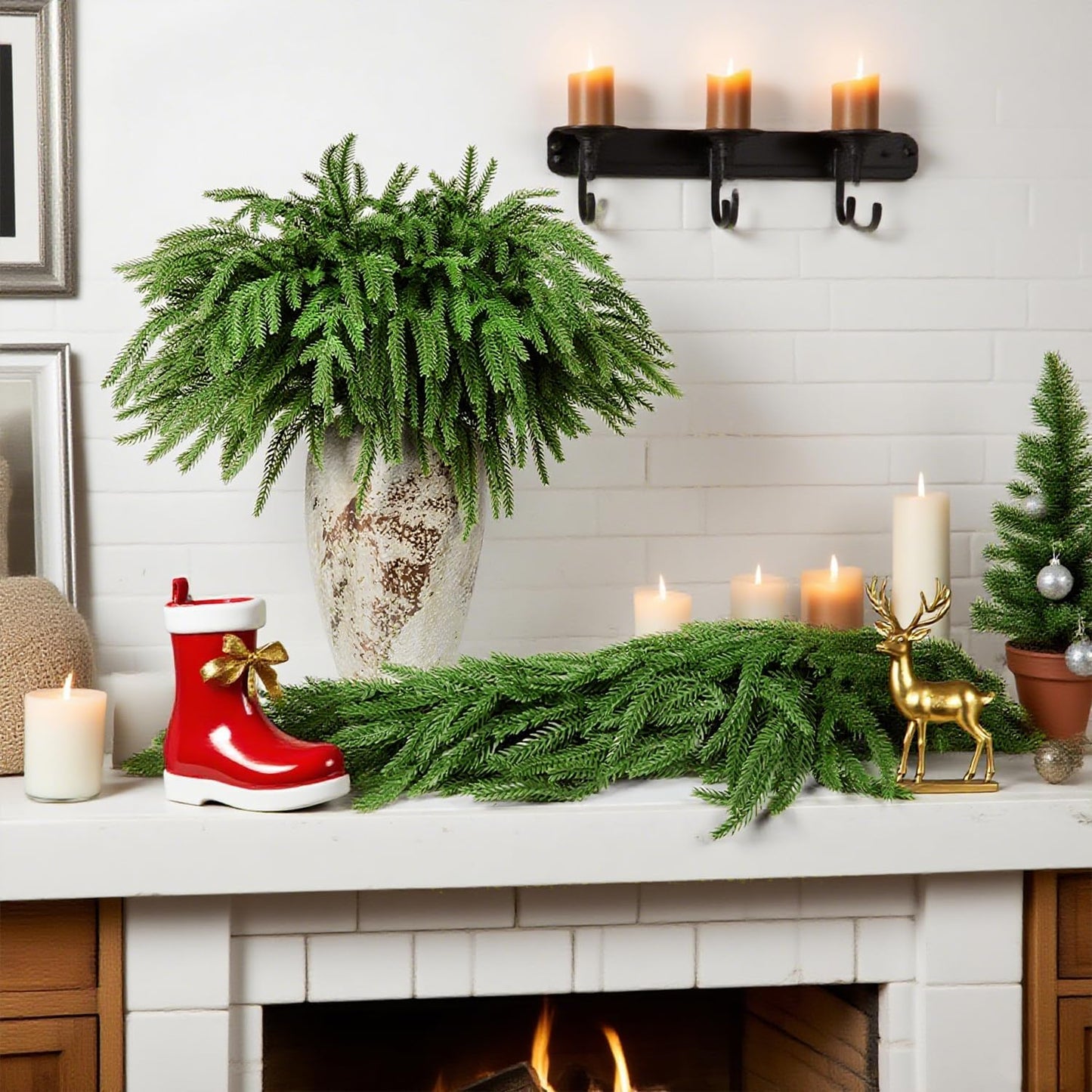 Artificial Christmas Norfolk Pine Branches